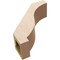 Ekena Millwork 5-inch W x 14-inch D x 14-inch H Baker Rough Cedar Woodgrain TimberThane Knee Brace, Primed BRCUR05X14X14BKRRCPR - alternate 2